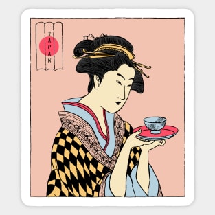 Geisha Tea Time Sticker